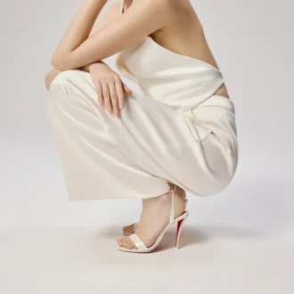 Miss Z Sandal – 100 Mm Strappy Sandals – Pearly Nappa Leather – Bianco – Women Miss Z Sandal – 100 Mm Strappy Sandals – Pearly Nappa Leather – Bianco – Women