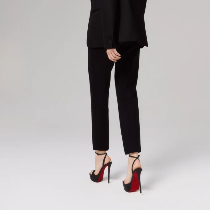 Miss Z Sandal Alta Suola Strass – 160 Mm Sandals – Crepe Satin – Black – Women Miss Z Sandal Alta Suola Strass – 160 Mm Sandals – Crepe Satin – Black – Women