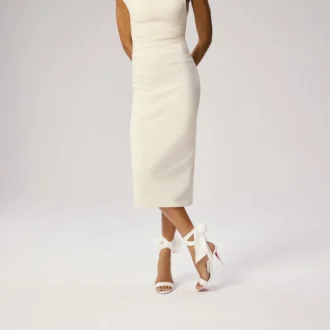 Miss Z Sandal Du Desert – 100 Mm Strappy Sandals – Crepe Satin – Ivory – Women Miss Z Sandal Du Desert – 100 Mm Strappy Sandals – Crepe Satin – Ivory – Women