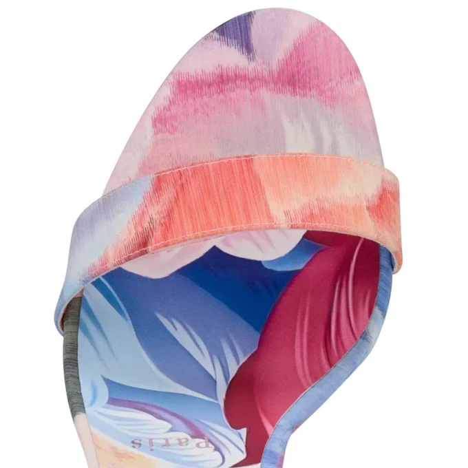 Miss Z Sandal Queen – 120 Mm Strappy Sandals – Peonies Printed China Fabric – Multicolor – Women