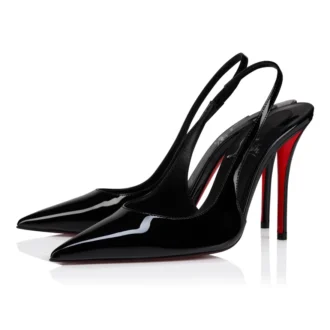 Miss Z Sling Back – 100 Mm Slingback Pumps – Patent Calf Leather – Black – Women