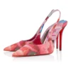 Miss Z Sling Back – 100 Mm Slingback Pumps – Peonies Printed China Fabric – Multicolor – Women