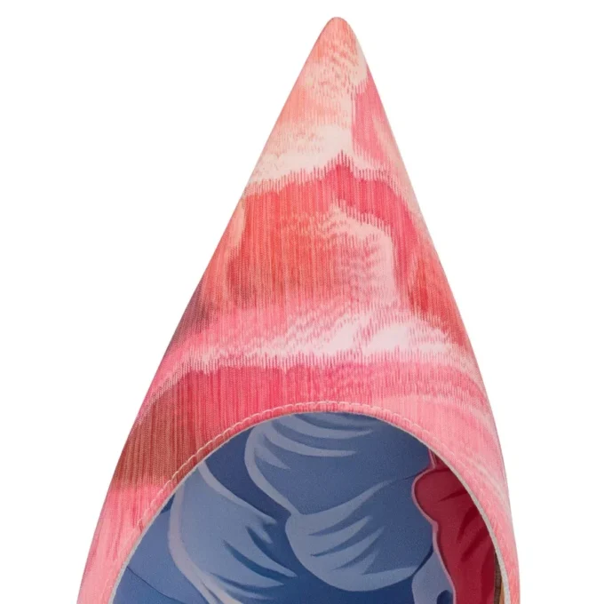 Miss Z Sling Back – 100 Mm Slingback Pumps – Peonies Printed China Fabric – Multicolor – Women