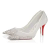 Miss Z Sparkling – 80 Mm Pumps – Mesh and Strass – Version Ivory – Women