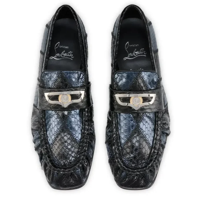 Mocallista – Loafers – Patchwork Watersnake Leather – Black – Women Mocallista – Loafers – Patchwork Watersnake Leather – Black – Women