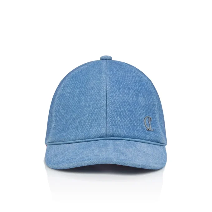 Mooncrest Cl Ac – Baseball Cap – Calf Leather and Canva – Ceruleo Mooncrest Cl Ac – Baseball Cap – Calf Leather and Canva – Ceruleo