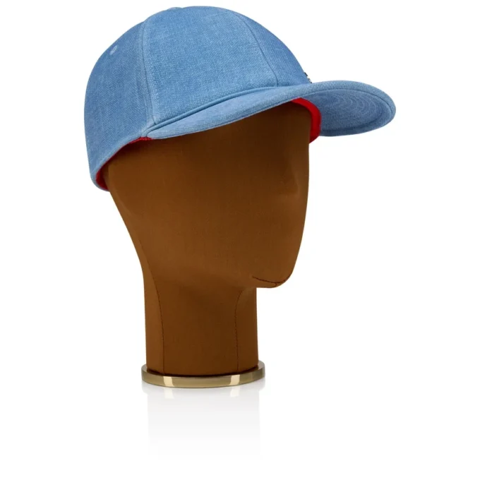 Mooncrest Cl Ac – Baseball Cap – Calf Leather and Canva – Ceruleo Mooncrest Cl Ac – Baseball Cap – Calf Leather and Canva – Ceruleo