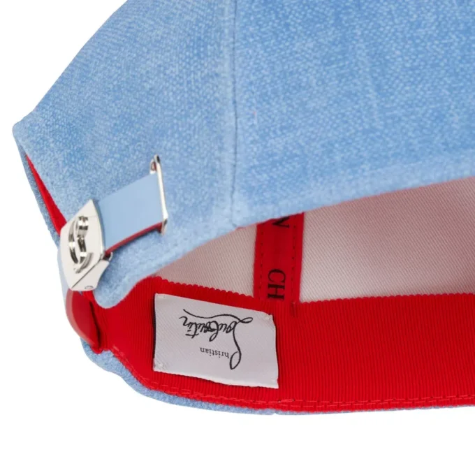 Mooncrest Cl Ac – Baseball Cap – Calf Leather and Canva – Ceruleo Mooncrest Cl Ac – Baseball Cap – Calf Leather and Canva – Ceruleo