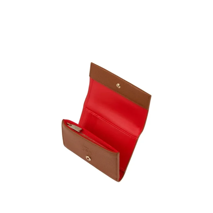 Mooncrest – Compact Wallet – Grained Calf Leather – Cuoio