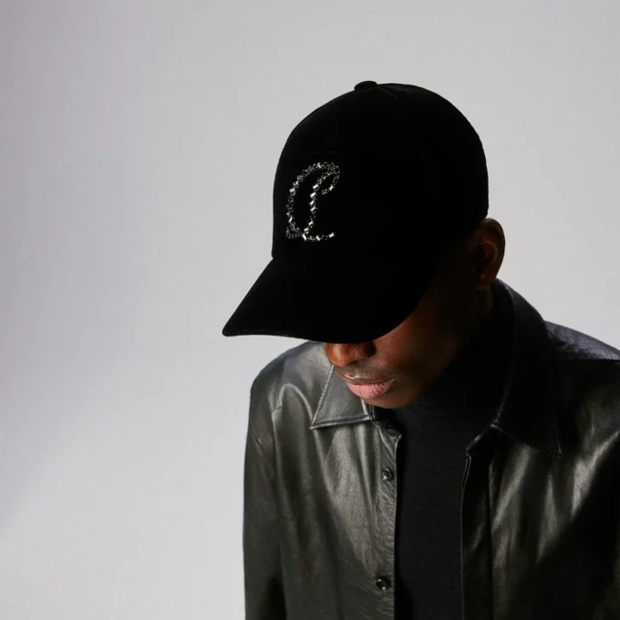 Mooncrest Stones – Baseball Cap – Velvet and Strass – Black Mooncrest Stones – Baseball Cap – Velvet and Strass – Black