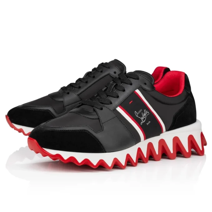 Nastroshark – Running Sneakers – Calf Leather and Fabric – Black – Men Nastroshark – Running Sneakers – Calf Leather and Fabric – Black – Men