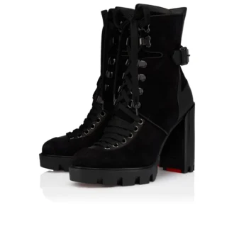 New Macademia – 100 Mm Low Boots – Veau Velours – Black – Women New Macademia – 100 Mm Low Boots – Veau Velours – Black – Women