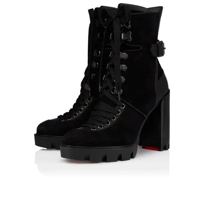 New Macademia – 100 Mm Low Boots – Veau Velours – Black – Women