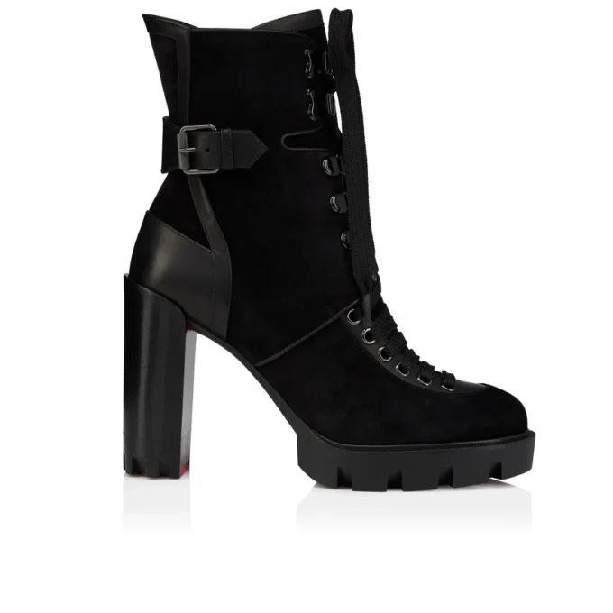 New Macademia – 100 Mm Low Boots – Veau Velours – Black – Women