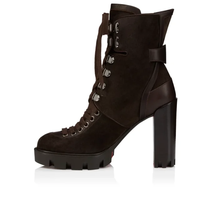 New Macademia – 100 Mm Low Boots – Veau Velours – Cafa – Women