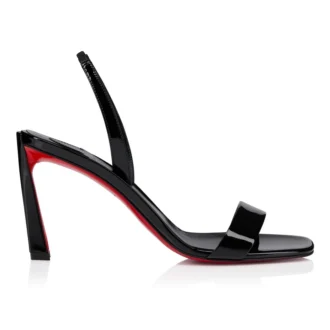 O Condora – 85 Mm Strappy Sandals – Patent Leather – Black – Women O Condora – 85 Mm Strappy Sandals – Patent Leather – Black – Women