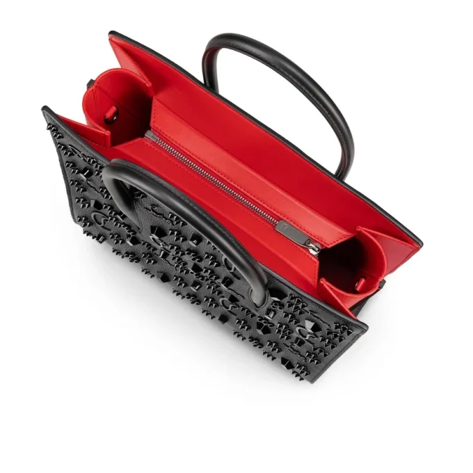 Paloma Medium – Top Handle Bag – Grained Calf Leather and Spikes Loubinthesky – Black Paloma Medium – Top Handle Bag – Grained Calf Leather and Spikes Loubinthesky – Black