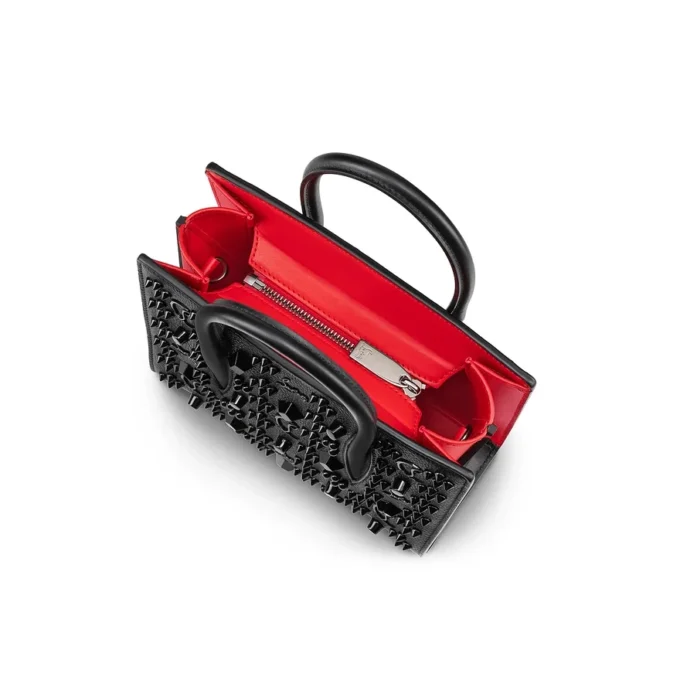 Paloma Mini – Top Handle Bag – Grained Calf Leather and Spikes Loubinthesky – Black Paloma Mini – Top Handle Bag – Grained Calf Leather and Spikes Loubinthesky – Black