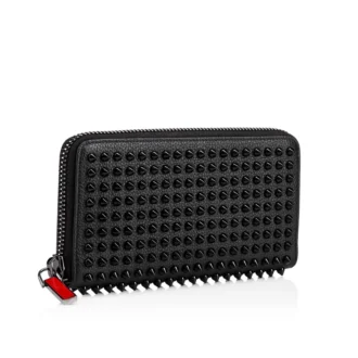 Panettone – Wallet – Grained Calf Leather and Spikes – Black