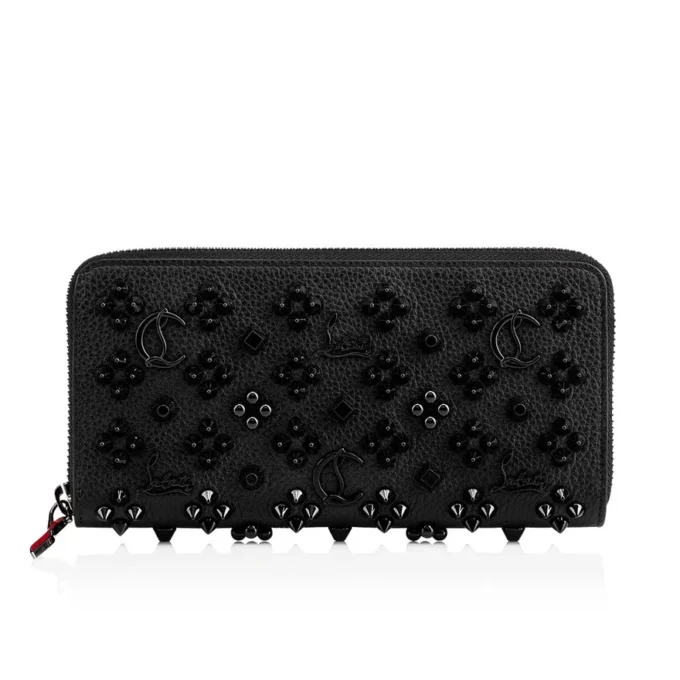 Panettone – Wallet – Grained Calf Leather and Spikes Loubinthesky – Black Panettone – Wallet – Grained Calf Leather and Spikes Loubinthesky – Black
