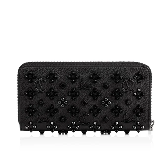 Panettone – Wallet – Grained Calf Leather and Spikes Loubinthesky – Black Panettone – Wallet – Grained Calf Leather and Spikes Loubinthesky – Black