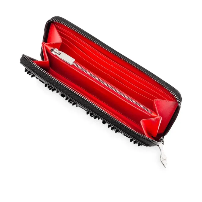 Panettone – Wallet – Grained Calf Leather and Spikes Loubinthesky – Black Panettone – Wallet – Grained Calf Leather and Spikes Loubinthesky – Black