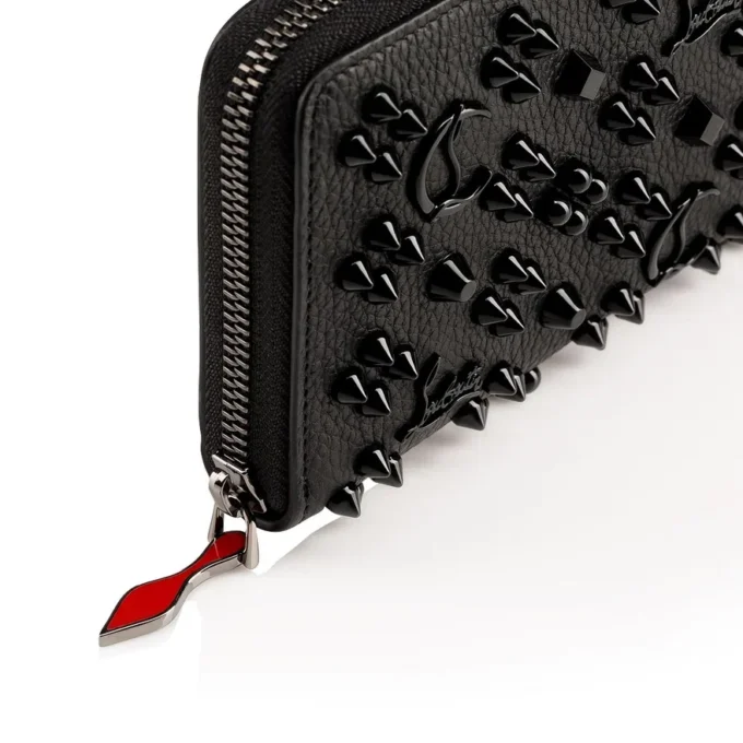 Panettone – Wallet – Grained Calf Leather and Spikes Loubinthesky – Black Panettone – Wallet – Grained Calf Leather and Spikes Loubinthesky – Black