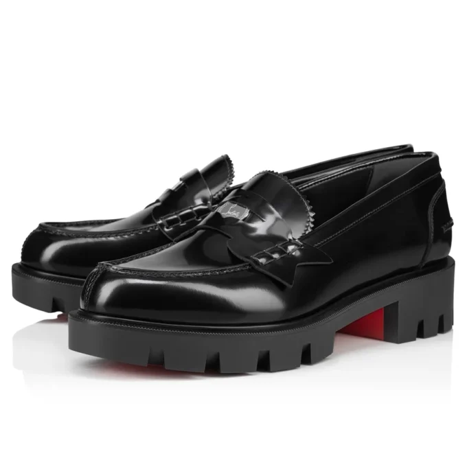 Penny Lug – Loafers – Abrasivato Calf Leather – Black – Women Penny Lug – Loafers – Abrasivato Calf Leather – Black – Women