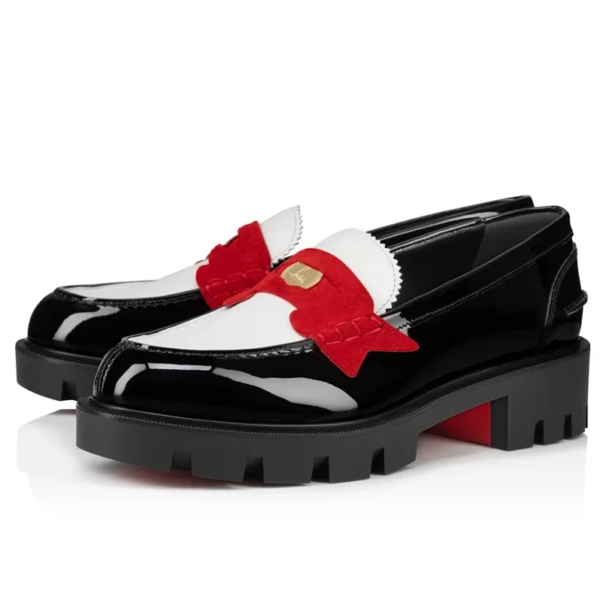 Penny Lug – Loafers – Calf Leather and Patent Leather – Multicolor – Women Penny Lug – Loafers – Calf Leather and Patent Leather – Multicolor – Women