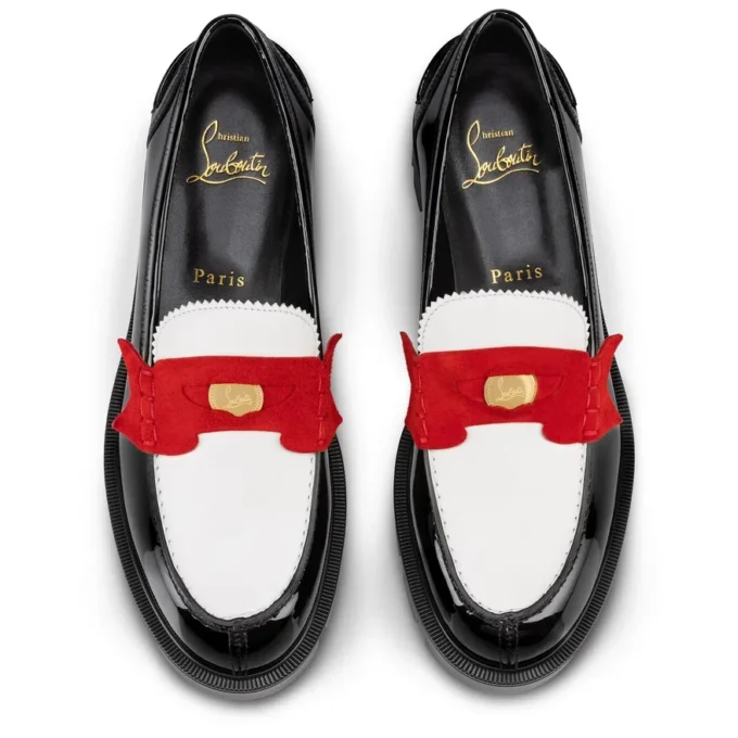 Penny Lug – Loafers – Calf Leather and Patent Leather – Multicolor – Women Penny Lug – Loafers – Calf Leather and Patent Leather – Multicolor – Women