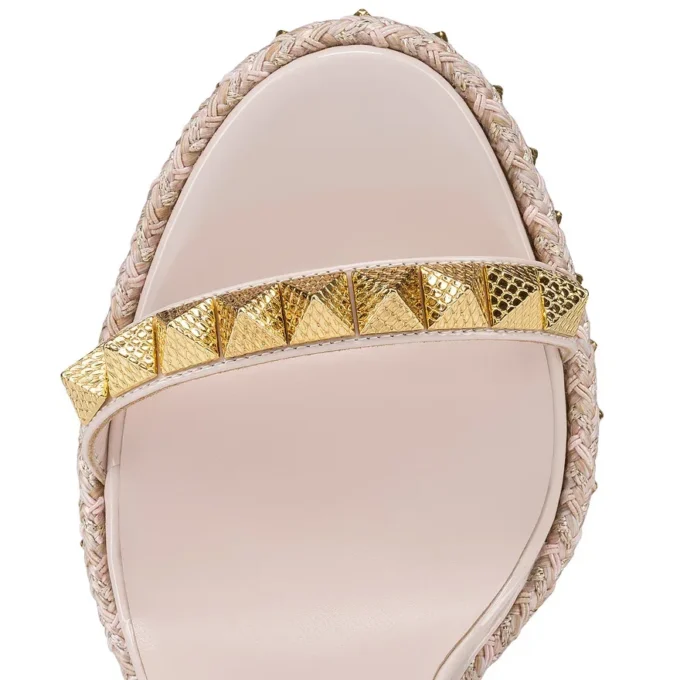 Pyraclou – 110 Mm Espadrilles – Patent Calf Leather – Leche – Women Pyraclou – 110 Mm Espadrilles – Patent Calf Leather – Leche – Women