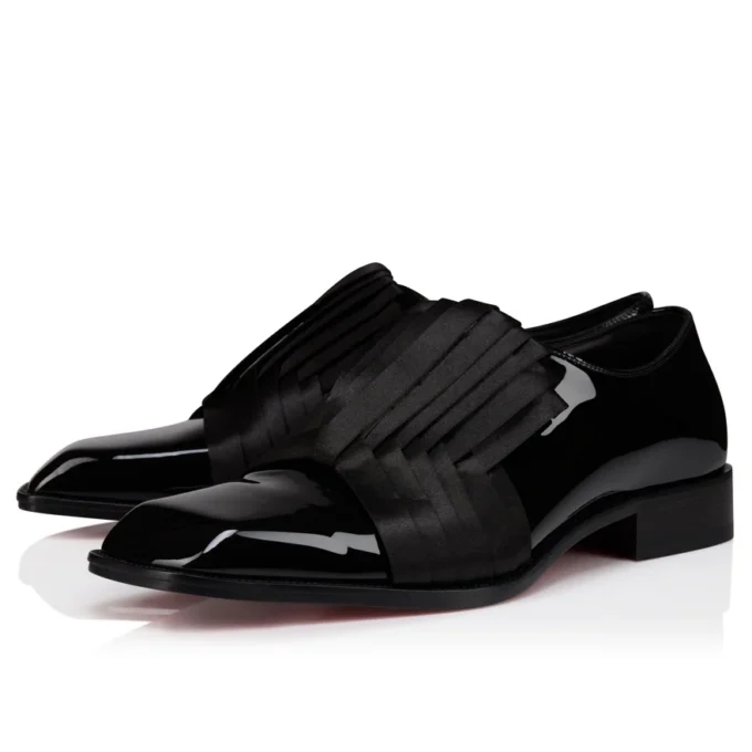 Rahul – Oxfords – Patent Calf Leather and Crepe Satin – Black – Men Rahul – Oxfords – Patent Calf Leather and Crepe Satin – Black – Men