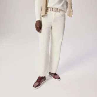 Rantulow – Sneakers – Calf Leather and Twill Weave – Amara – Men