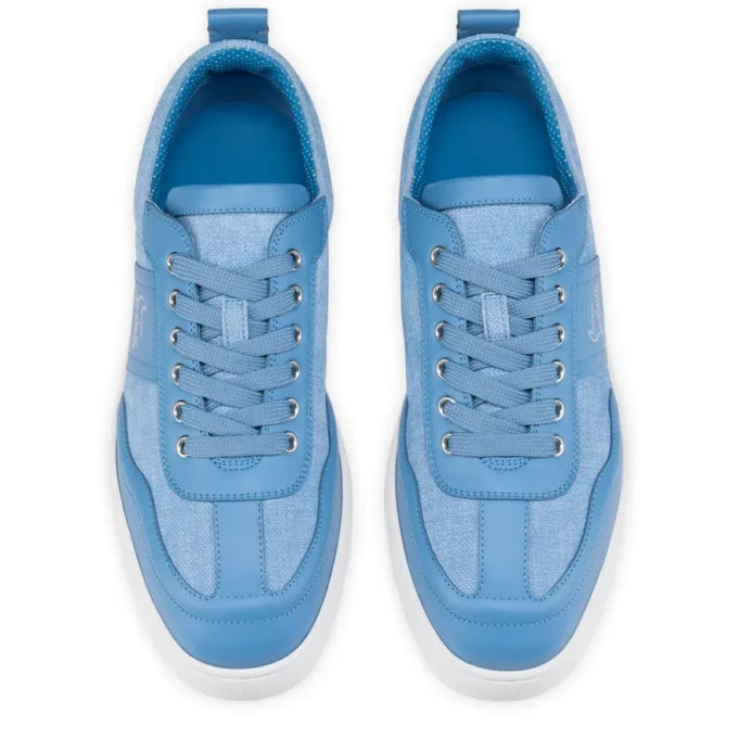 Retero – Sneakers – Calf Leather and Canvas – Ceruleo – Men Retero – Sneakers – Calf Leather and Canvas – Ceruleo – Men