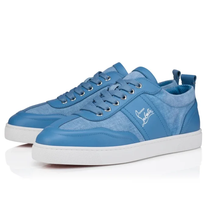 Retero – Sneakers – Calf Leather and Canvas – Ceruleo – Men Retero – Sneakers – Calf Leather and Canvas – Ceruleo – Men