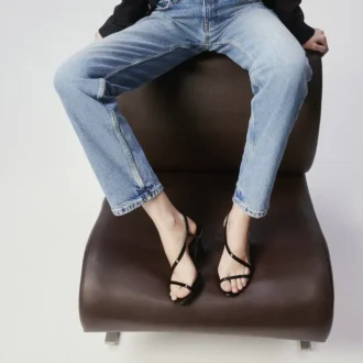 Rosa Z – 80 Mm Sandals – Patent Calf Leather – Black – Women