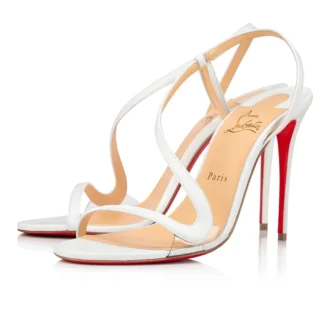 Rosalie – 99 Mm Sandals – Leather and Pvc – Bianco – Women