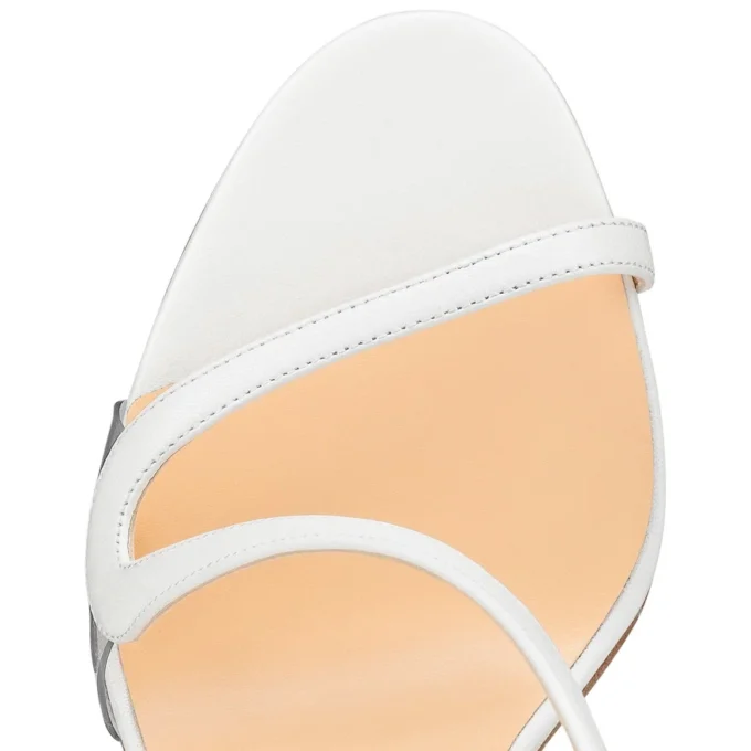 Rosalie – 99 Mm Sandals – Leather and Pvc – Bianco – Women Rosalie – 99 Mm Sandals – Leather and Pvc – Bianco – Women