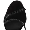 Rosalie Strass – 99 Mm Sandals – Suede and Strass – Black – Women Rosalie Strass – 99 Mm Sandals – Suede and Strass – Black – Women