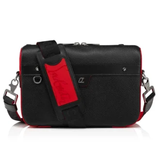 Ruisbuddy – Messenger Bag – Grained Calf Leather and Rubber – Black