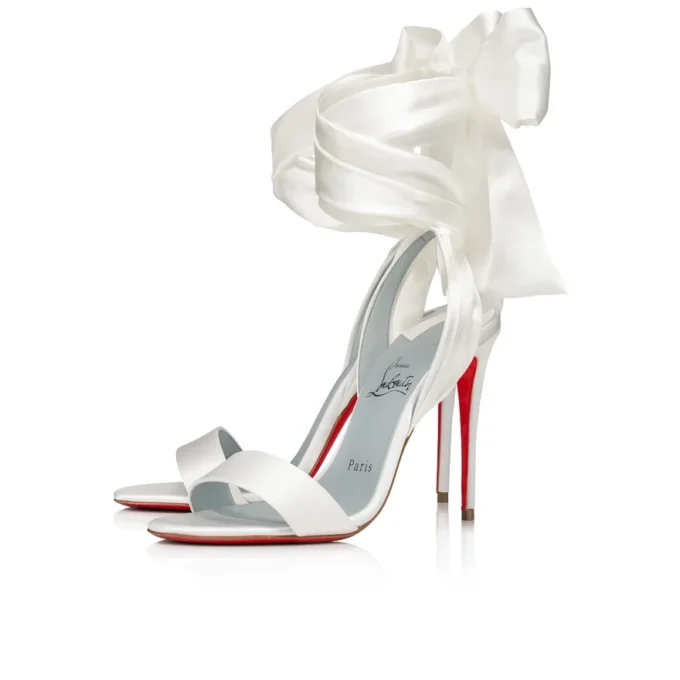 Sandale Du Dasert – 100 Mm Sandals – Crepe Satin – off White – Women Sandale Du Dasert – 100 Mm Sandals – Crepe Satin – off White – Women