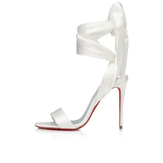 Sandale Du Dasert – 100 Mm Sandals – Crepe Satin – off White – Women