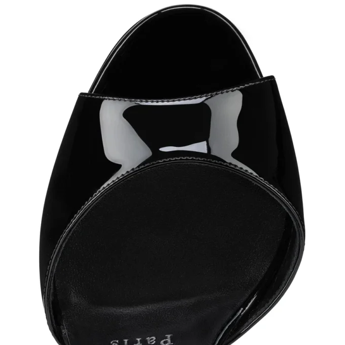 Sandaloo – 130 Mm Sandals – Patent Calf Leather – Black – Women Sandaloo – 130 Mm Sandals – Patent Calf Leather – Black – Women