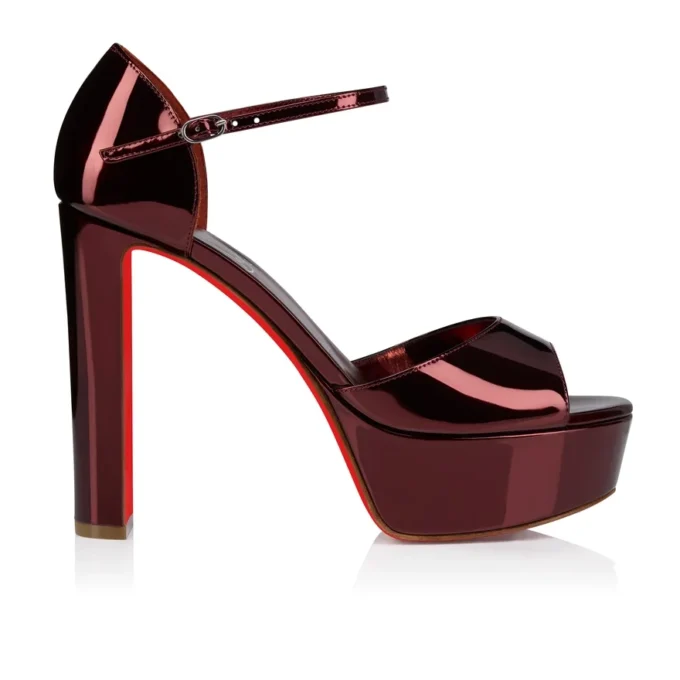 Sandaloo – 130 Mm Strappy Sandals – Laminated Calf Leather – Palio – Women Sandaloo – 130 Mm Strappy Sandals – Laminated Calf Leather – Palio – Women