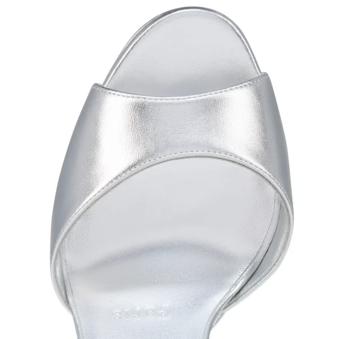 Sandaloo – 130 Mm Strappy Sandals – Laminated Nappa Leather – Silver – Women Sandaloo – 130 Mm Strappy Sandals – Laminated Nappa Leather – Silver – Women