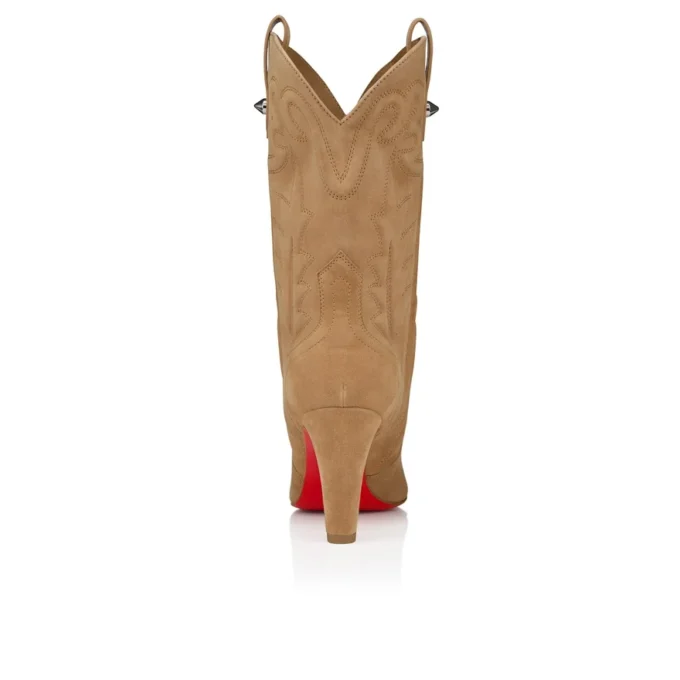 Santiabooty – 85 Mm Low Boots – Veau Velours – Lionne – Women