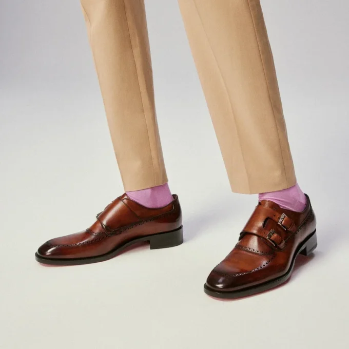 Sartok – Buckle Shoes – Patinated Calf Leather – Havane – Men Sartok – Buckle Shoes – Patinated Calf Leather – Havane – Men