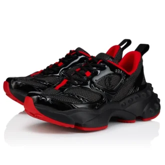 So Flo – Running Sneakers – Laminated Calf Leather – Black – Men