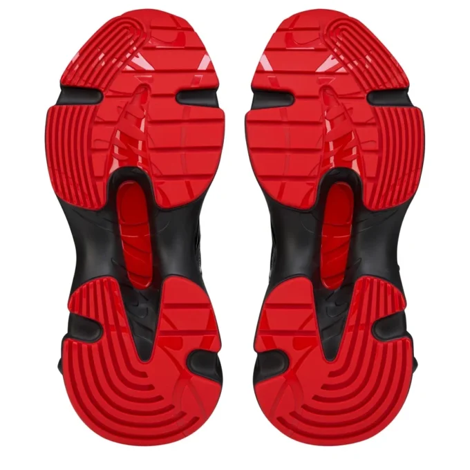 So Flo – Running Sneakers – Laminated Calf Leather – Black – Men