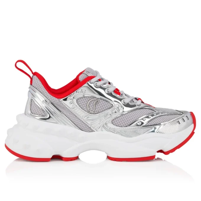 So Flo – Running Sneakers – Laminated Calf Leather – Silver – Women So Flo – Running Sneakers – Laminated Calf Leather – Silver – Women